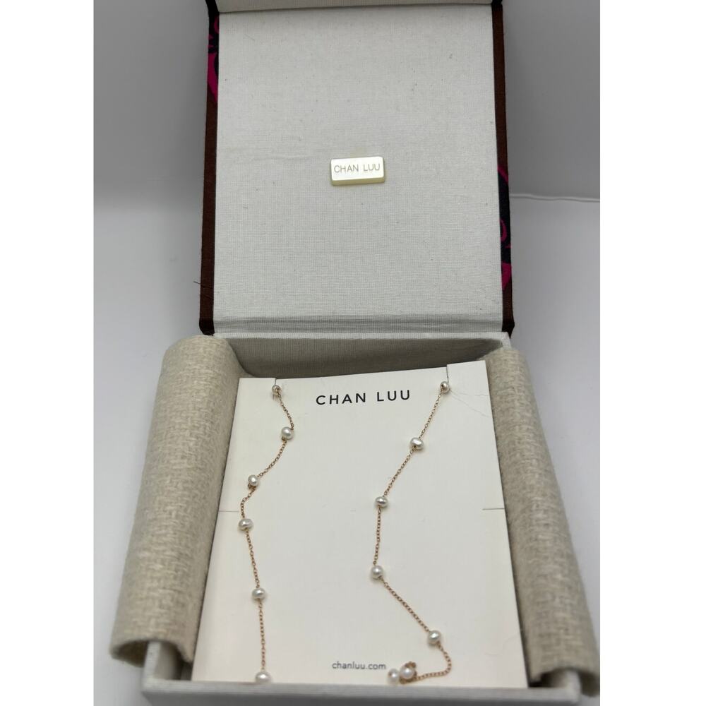 Chan Luu 14K Yellow Gold Pearl Dangle Earrings #71634